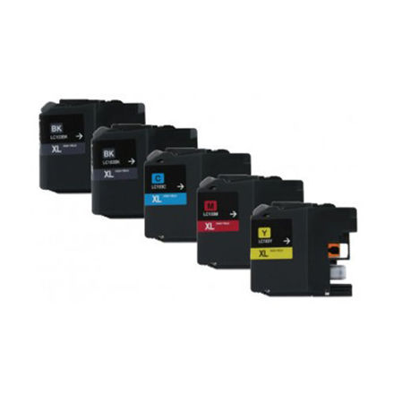 Picture of (Value Bundle, 2bk, 1 ea-C/M/Y) Premium LC-103Bk, LC-103C, LC-103M, LC-103Y Compatible High Yield Brother Black, Cyan, Magenta, Yellow Inkjet Cartridge