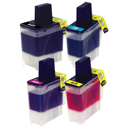 Picture of (Bulk, 4 LC41Bk, 2ea - LC41C,M,Y) Premium LC-41BK (LC-41M) Compatible Brother BK, C, M, Y Inkjet Cartridges