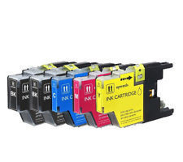 Picture of (Bulk, 4 LC75Bk, 2ea - LC75C,M,Y) Premium LC-75BK (LC-75M) Compatible Brother BK, C, M, Y Inkjet Cartridges