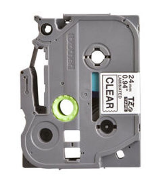 Picture of Genuine OEM  Black on Transparent P-Touch Label Tape compatible with the Brother (TZ151) TZe151