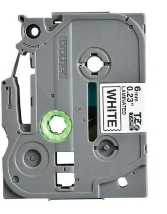 Picture of Genuine OEM Black on White P-Touch Label Tape compatible with the Brother (TZ211) TZe211