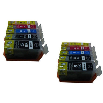 Picture of (Bulk, 2ea -PGI5Bk, CLI8Bk, C,M,Y) Premium 0621B002 (0623B002) Compatible Canon Black, Cyan, Magenta, Yellow Inkjet Cartridges