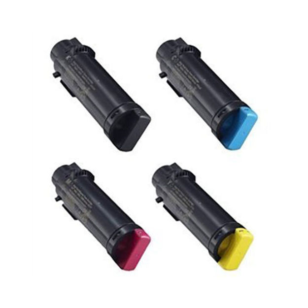 Picture of (Value Bundle, 4pk) Premium 593-BBOW, 593-BBOX, 593-BBOY, 593-BBOZ Compatible Dell Black, Cyan, Magenta, Yellow Toner Cartridges