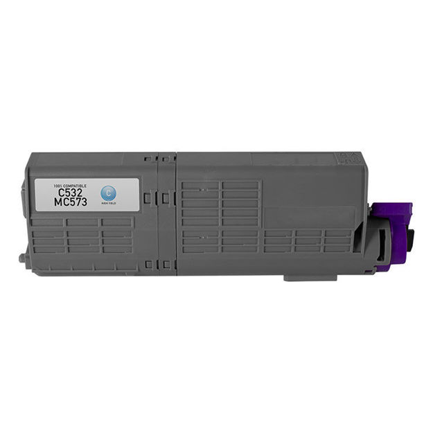 Picture of Premium 46490603 Compatible High Yield Okidata Cyan Toner Cartridge