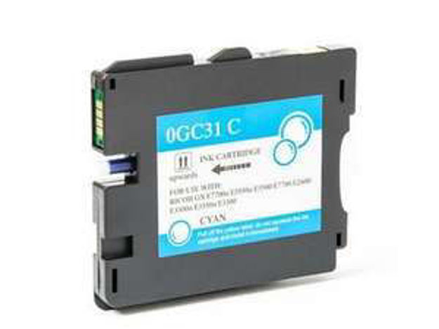 Picture of Premium GC31C Compatible Ricoh Cyan Inkjet Cartridge