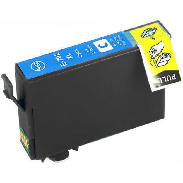 Picture of Premium T702xl220 (Epson 702XL) Compatible High Yield Epson Cyan Ink Cartridge