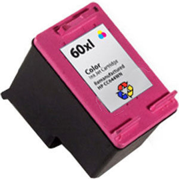 Picture of Premium CC644WN (HP 60) Compatible HP Tri-Color Inkjet Cartridge