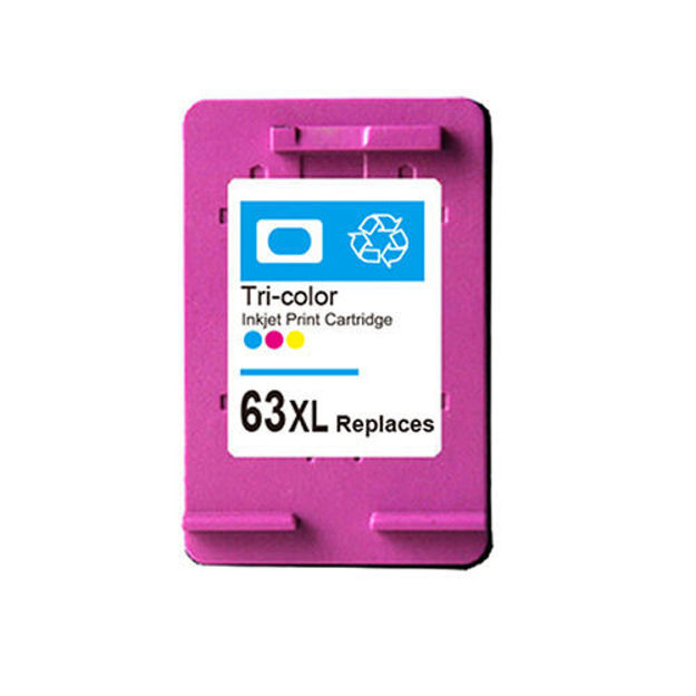 Picture of Premium F6U63AN (HP 63XL C) Compatible HP Tri-Color Inkjet Cartridge